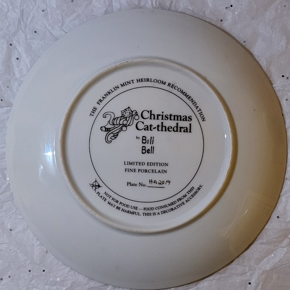 Christmas Cat-thedral By Bill Bell Plate - Picture 5 of 6